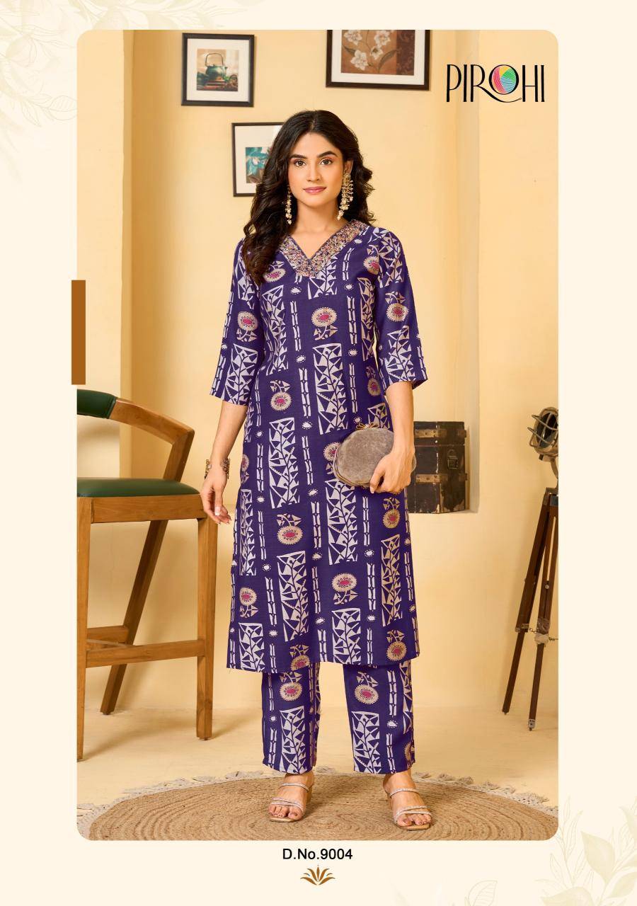 Pirohi krishi vol 1 coord set Latest Kurti designs for wholesale